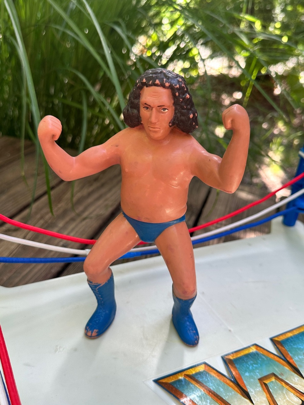 Vintage 1984 LJN WWF WWE Andre The Giant With Long Hair Wrestling Action Figure